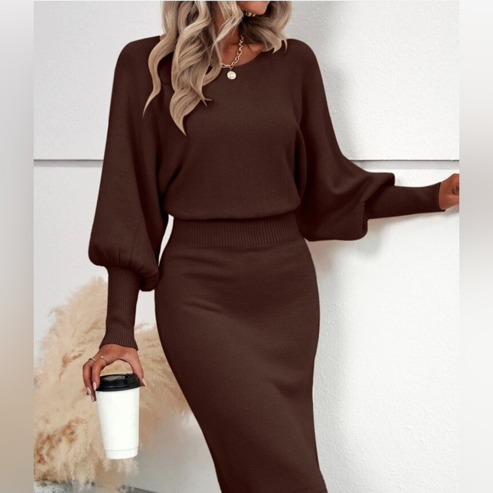 Brown Sweater Dress Size Small